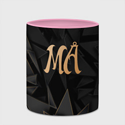 Кружка 3D Maneskin golden poly, цвет: 3D-белый + розовый — фото 2