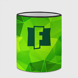 Кружка 3D Fortnite green poly, цвет: 3D-черный кант — фото 2