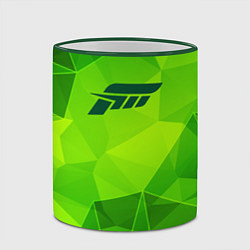 Кружка 3D Forza Horizon green poly, цвет: 3D-зеленый кант — фото 2