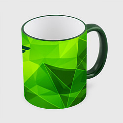 Кружка 3D Forza Horizon green poly, цвет: 3D-зеленый кант