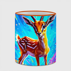 Кружка 3D Газель малыш, цвет: 3D-оранжевый кант — фото 2