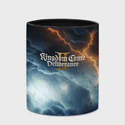 Кружка 3D Kingdom Come Deliverance 2 молнии в небе, цвет: 3D-белый + черный — фото 2