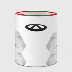 Кружка 3D Chery white poly, цвет: 3D-красный кант — фото 2
