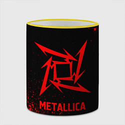 Кружка 3D Metallica - red gradient, цвет: 3D-желтый кант — фото 2