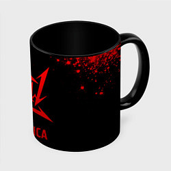 Кружка 3D Metallica - red gradient, цвет: 3D-белый + черный