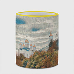 Кружка 3D Храм на горе, цвет: 3D-желтый кант — фото 2
