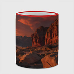 Кружка 3D Ночной каньон, цвет: 3D-красный кант — фото 2
