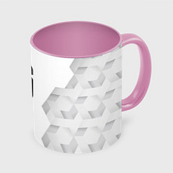 Кружка 3D Rainbow Six white poly, цвет: 3D-белый + розовый