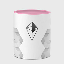 Кружка 3D No Mans Sky white poly, цвет: 3D-белый + розовый — фото 2