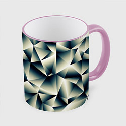 Кружка 3D Осколки льда, цвет: 3D-розовый кант