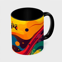 Кружка 3D Psychedelic funk, цвет: 3D-белый + черный