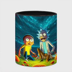Кружка 3D Rick and Morty on the fly agaric planet, цвет: 3D-белый + черный — фото 2