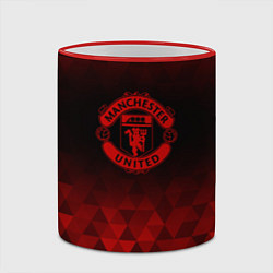 Кружка 3D Manchester United red poly, цвет: 3D-красный кант — фото 2