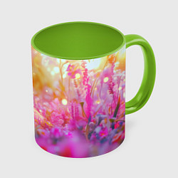 Кружка 3D Маленькая милая единорожка, цвет: 3D-белый + светло-зеленый