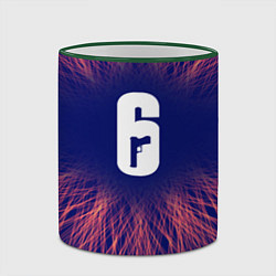 Кружка 3D Rainbow Six red energy, цвет: 3D-зеленый кант — фото 2