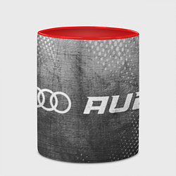 Кружка 3D Audi - grey gradient по-горизонтали, цвет: 3D-белый + красный — фото 2
