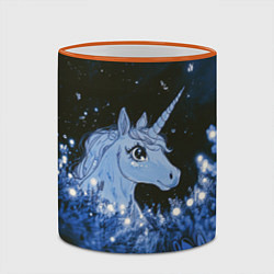 Кружка 3D Единорог и светлячки, цвет: 3D-оранжевый кант — фото 2