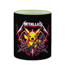 Кружка 3D Metallica - cool Pikachu, цвет: 3D-светло-зеленый кант — фото 2