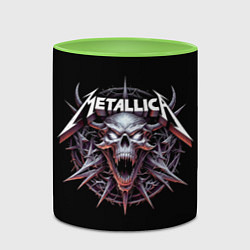 Кружка 3D Metallica - cool skull with horns, цвет: 3D-белый + светло-зеленый — фото 2
