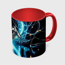 Кружка 3D Neon glow - Metallica, цвет: 3D-белый + красный