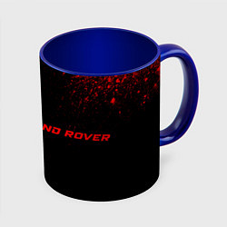 Кружка 3D Land Rover - red gradient по-горизонтали, цвет: 3D-белый + синий