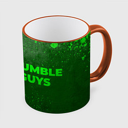 Кружка 3D Stumble Guys - green gradient по-горизонтали, цвет: 3D-оранжевый кант