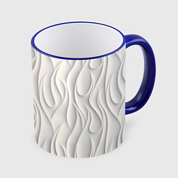 Кружка 3D Рельефный узор, цвет: 3D-синий кант