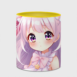 Кружка 3D Милые аниме, цвет: 3D-белый + желтый — фото 2