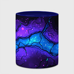 Кружка 3D Синяя звездная полоса в плите текстура, цвет: 3D-белый + синий — фото 2