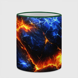 Кружка 3D Лада и лед в разломе плит, цвет: 3D-зеленый кант — фото 2