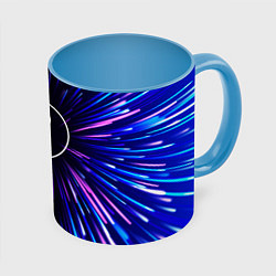 Кружка 3D Pink Floyd neon energy, цвет: 3D-белый + небесно-голубой