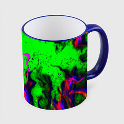 Кружка 3D Monster Energy flame, цвет: 3D-синий кант