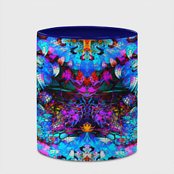 Кружка 3D Абстракция стекло узор, цвет: 3D-белый + синий — фото 2