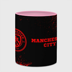 Кружка 3D Manchester City - red gradient по-горизонтали, цвет: 3D-белый + розовый — фото 2