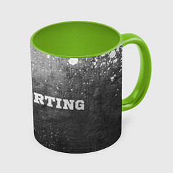 Кружка 3D Sporting - grey gradient по-горизонтали, цвет: 3D-белый + светло-зеленый