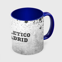 Кружка 3D Atletico Madrid - white gradient по-горизонтали, цвет: 3D-белый + синий
