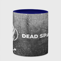 Кружка 3D Dead Space - grey gradient по-горизонтали, цвет: 3D-белый + синий — фото 2