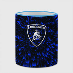 Кружка 3D Lamborghini blue energy, цвет: 3D-небесно-голубой кант — фото 2