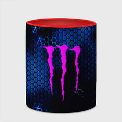 Кружка 3D Monster energy броня, цвет: 3D-белый + красный — фото 2