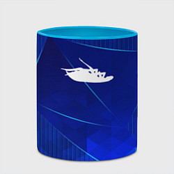 Кружка 3D Papa Roach blue poly, цвет: 3D-белый + небесно-голубой — фото 2