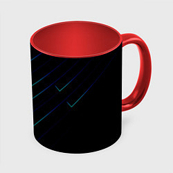 Кружка 3D Color blue black, цвет: 3D-белый + красный