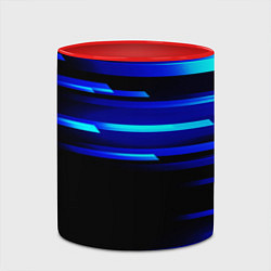 Кружка 3D Color blue black, цвет: 3D-белый + красный — фото 2