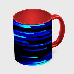 Кружка 3D Color blue black, цвет: 3D-белый + красный