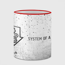 Кружка 3D System of a Down - white gradient по-горизонтали, цвет: 3D-красный кант — фото 2