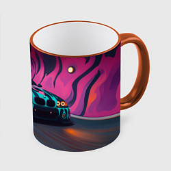 Кружка 3D БМВ граффити стиль, цвет: 3D-оранжевый кант