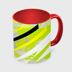 Кружка 3D Color white light green, цвет: 3D-белый + красный
