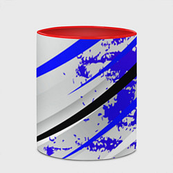 Кружка 3D Color white blue, цвет: 3D-белый + красный — фото 2