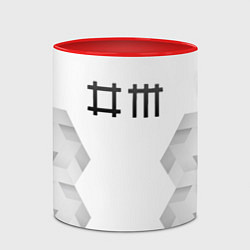 Кружка 3D Depeche Mode white poly, цвет: 3D-белый + красный — фото 2