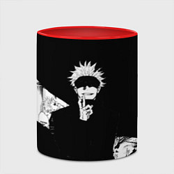 Кружка 3D Сатору годжо битва, цвет: 3D-белый + красный — фото 2