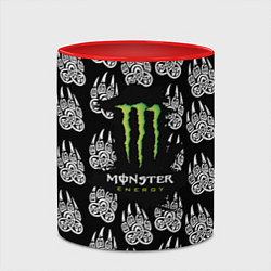 Кружка 3D Monster energy медвежьи лапы, цвет: 3D-белый + красный — фото 2